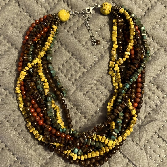 Multi Colored Choker Necklace - Picture 1 of 4